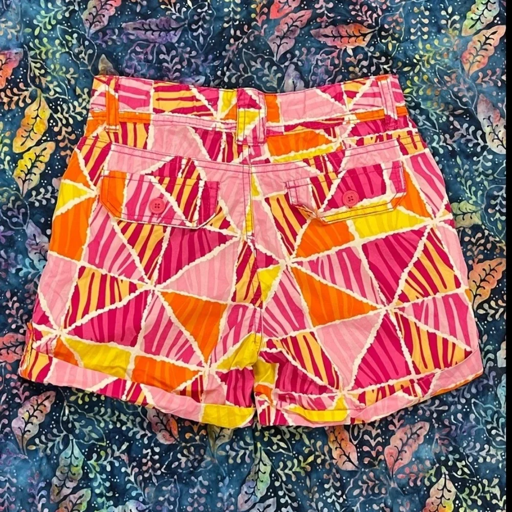 Two Pair The Children’s Place Adjustable Waist Cuffed Shorts Pink & Blue Size 14